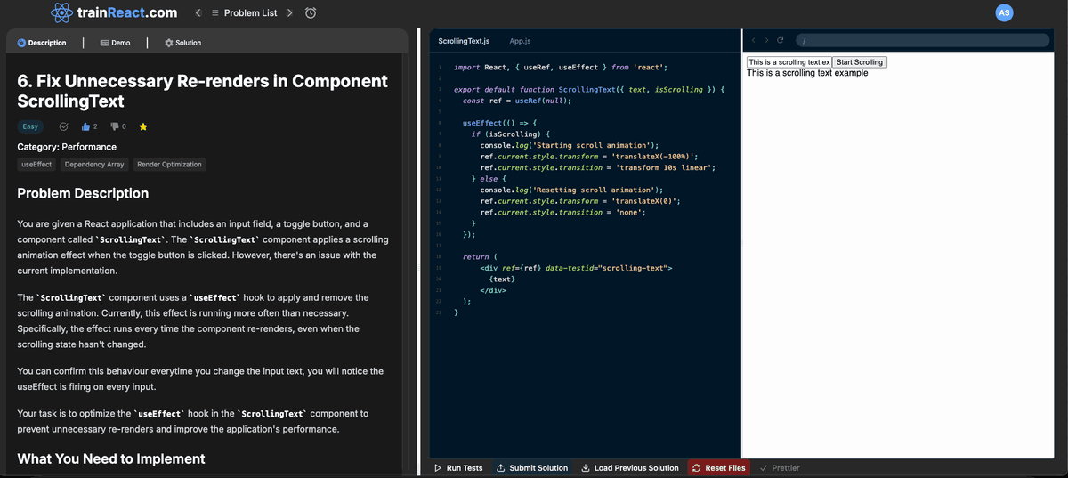 Performance - Fix Unnecessary Re-renders in Component